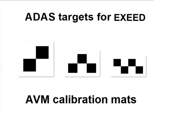 EXEED AVM ADAS calibration target mats TYPE 2 - DIGITAL PATTERNS ONLY