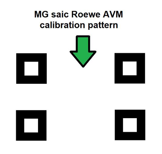 MG saic Roewe AVM calibration Pattern Mat - DIGITAL PATTERNS ONLY