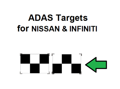 Nissan Infiniti Type 1+2 ADAS calibration targets-DIGITAL PATTERNS ONLY