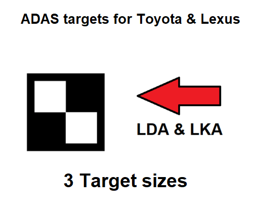 Toyota & Lexus ADAS calibration targets - 3 types - DIGITAL PATTERN ONLY