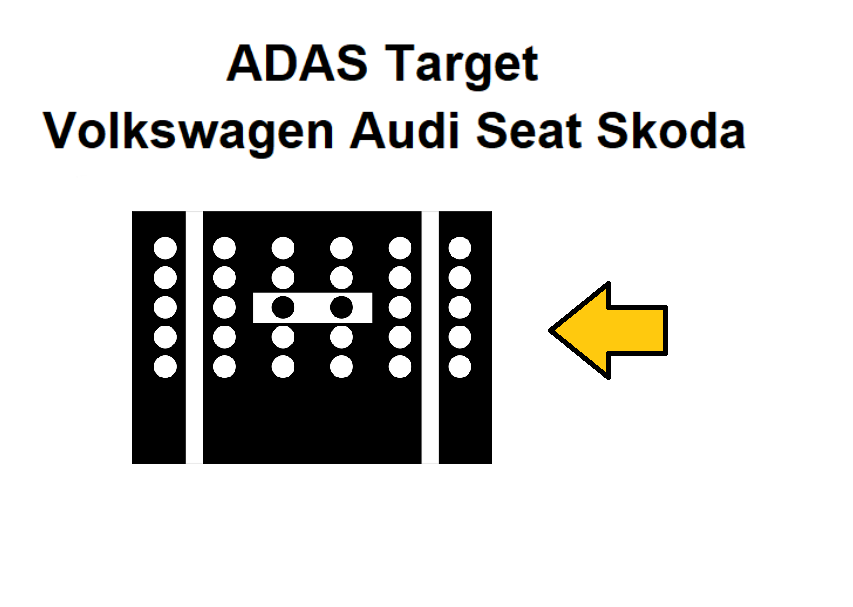 Volkswagen Audi Seat Skoda ADAS calibration target -DIGITAL PATTERNS ONLY