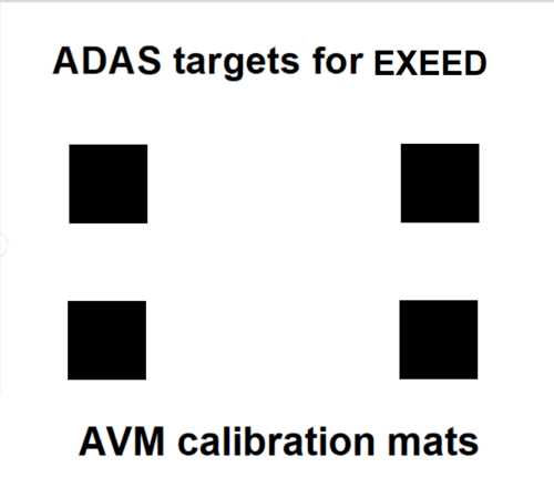 EXEED AVM ADAS calibration target mats TYPE 1 - DIGITAL PATTERNS ONLY