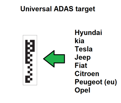 Hyundai & kia+6 brands universal ADAS calibration target 09890-3v100 - DIGITAL PATTERNS ONLY