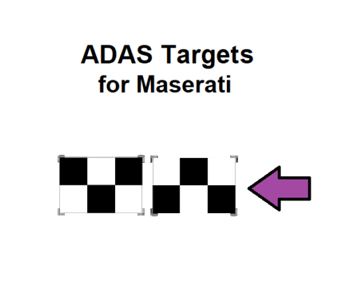 Maserati ADAS calibration target boards-DIGITAL PATTERNS ONLY