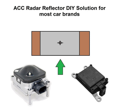 ACC radar reflector plate solution-most car brands-DIGITAL FILES ONLY