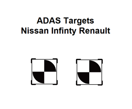 Nissan Renault Infiniti ADAS calibration targets - DIGITAL PATTERNS ONLY