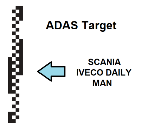 ADAS calibration target for scania iveco daily & man - DIGITAL PATTERN ONLY