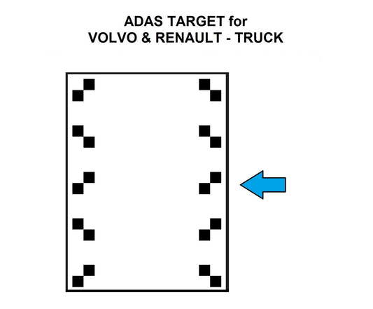 ADAS calibration target for Volvo & Renault truck - DIGITAL PATTERN ONLY